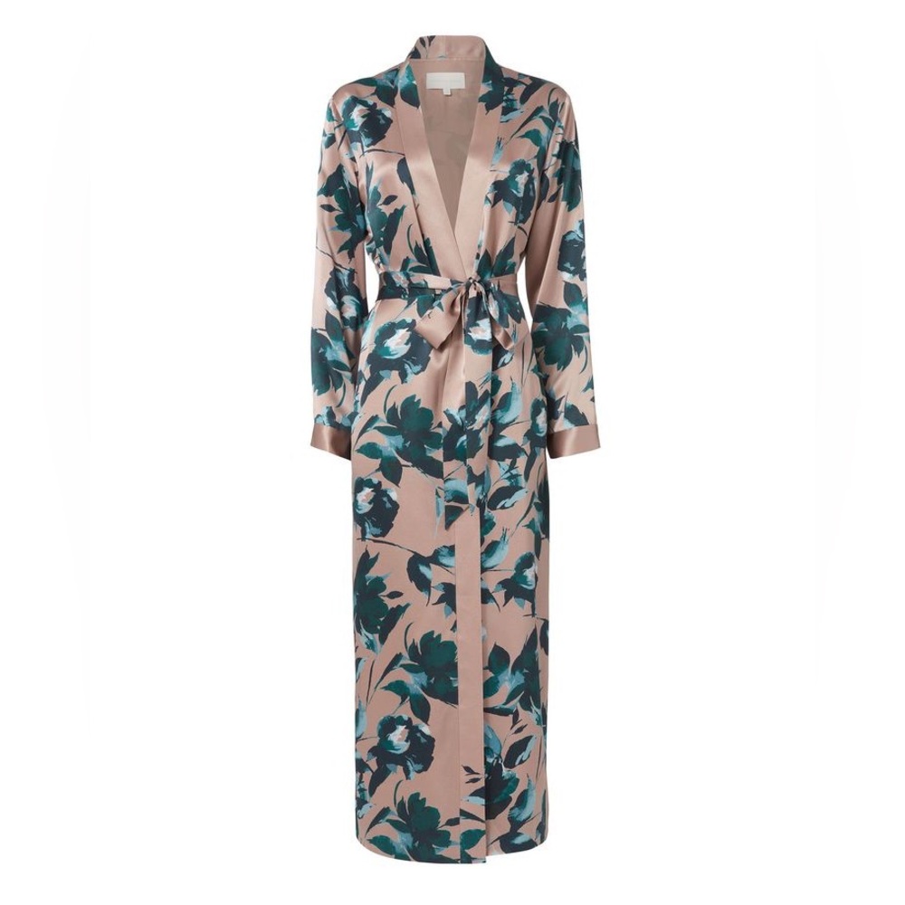 Michelle Mason 100% silk robe (missing waist tie). Size 0